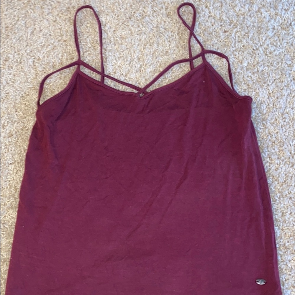 Maroon strappy tank